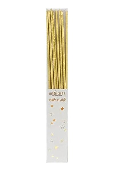 The Bros Wonder Candle Gold Celebration Candle Pack – Set Of 10 Elegant Gold ...