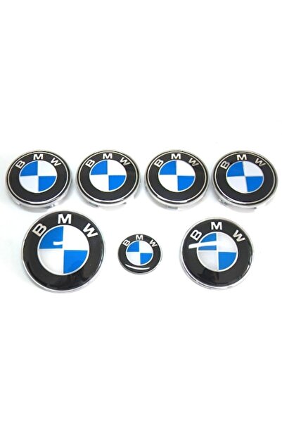 Ventoo Set de embleme compatibile BMW, 7 embleme / piese, Emblema capotă 82 m...