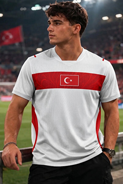 pelossi Milli Takım Dünya Kupası Özel Beyaz Kırmızı Futbol Taraftar Forması U...
