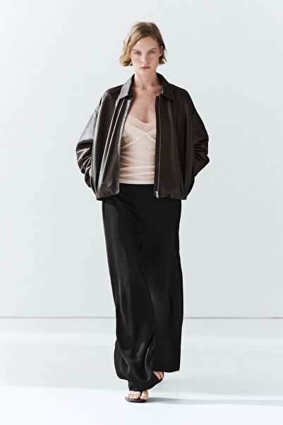 Massimo Dutti Straight fit dökümlü pantolon