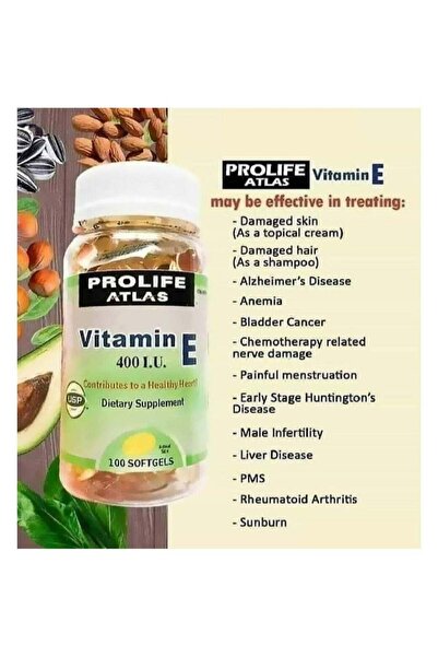 Top Choice Atlas Vitamin E Softgel Capsules for Immune Support 400 Iu 100 Sof...