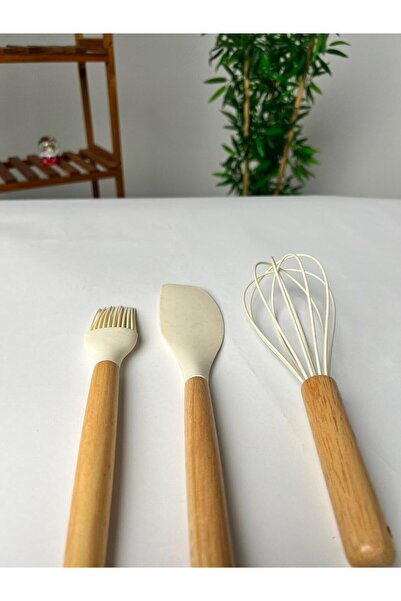 FAVORA 3-Piece Silicone Serving Set - Cream