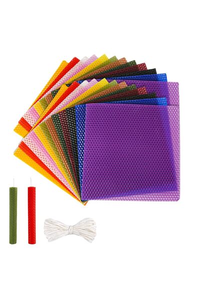 OEM Φύλλα Κεριού Μέλισσας, Σετ 24 τεμαχίων, 20x20εκ., για Κατασκευή Κεριών DIY