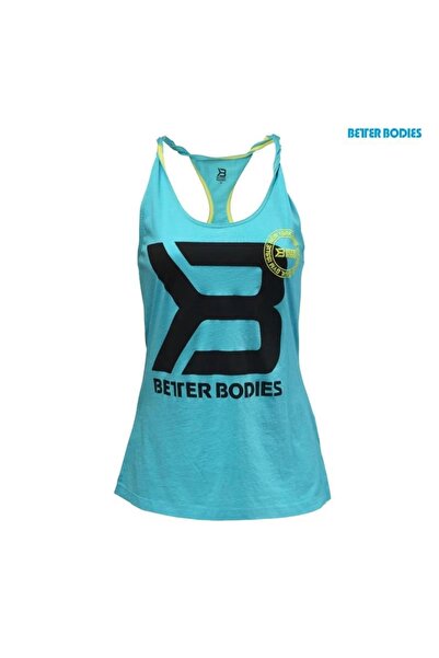 BETTER BODIES T-Back răsucit - Albastru acvatic
