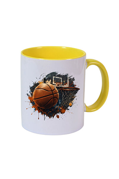 CERCİBAZAAR Basketball Themed Special Design Porcelain Mug – 300 ml Stylish M...