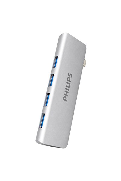 Philips SWR1604P/93 USB-C to 4 Port USB 3.0 Ultra İnce Alüminyum Hub Çoklayıcı
