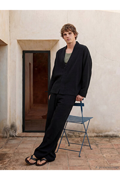 LC Waikiki Black Relax Fit Men's Trousers