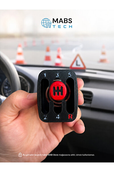 Mabs Tech Manuel Vites Fidget El Oyuncağı (M) 5,3 x 4,1 cm - Araba Meraklısı Çocuklara ve Sürücü Adaylarına Hediye 3D Vites Topuzu