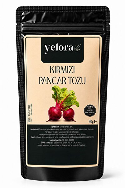 yelora kırmızı pancar tozu 90gr (katkısız)