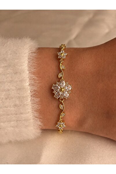 Nilly Jewelry Zirkon Taşlı Çiçek Bileklik