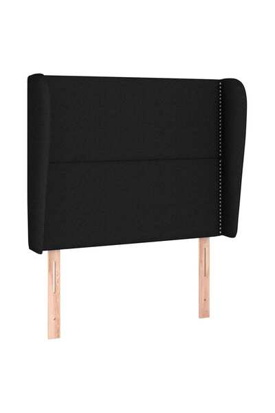 vidaxl Tăblie de pat cu aripioare, negru, 83x23x118/128 cm, textil