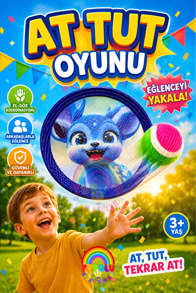 YUPULU At Yakala At Tut Figürlü Model Raket Cırtlı Top Yakalama Oyun Seti Eğl...