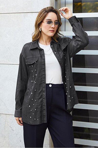 Alvina TUNICĂ DENIM CU APlicațII DE PIETRE 46426