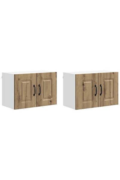 vidaxl Dulap de bucătărie cu depozitare Kalmar 2 pcs Stejar Artizanal
