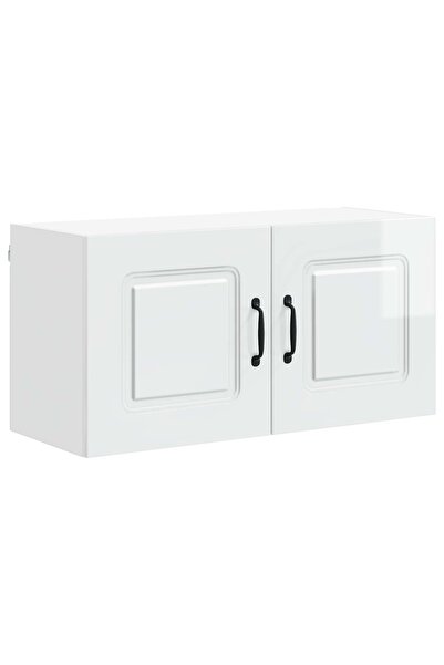 vidaxl Dulap de bucătărie Kalmar Alb lucios 80 x 31 x 40 cm