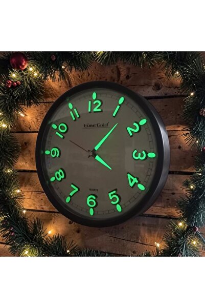 Time Gold Fosforescentni 3D horizontalni numerički tihi zidni sat sa sekundni...