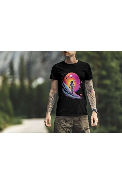 iLovePrints Astronaut in Colorful Space Tshirt