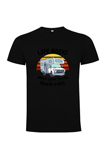 iLovePrints Rolling Life Rocks RV Tshirt