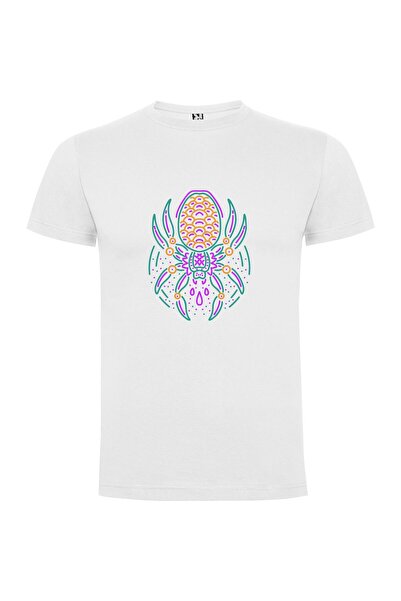 iLovePrints Neon Vector Spider Art Tshirt