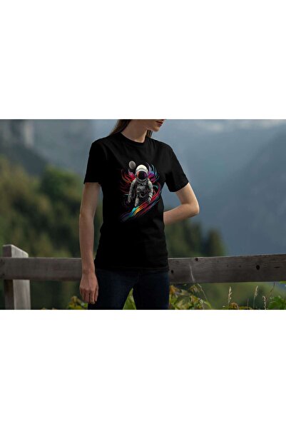 iLovePrints Astronaut in Space with Vibrant Colors Tshirt