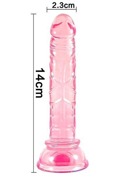 Sensvia 14 cm Pembe Yapay Penis Belden Bağlamalı Strap-On Set