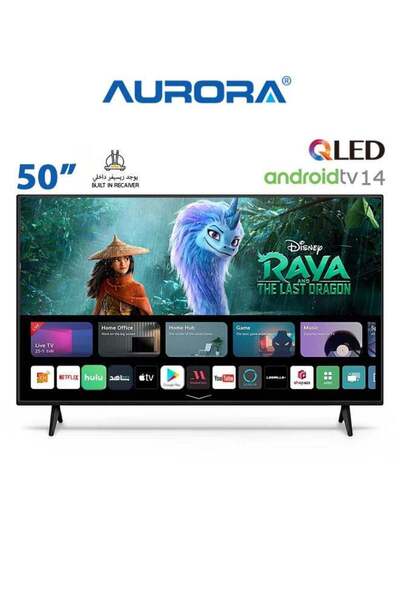 Aurora 50-inch TV - QLED - Android 14 - LED TV - Built-in Receiver with dual ...
