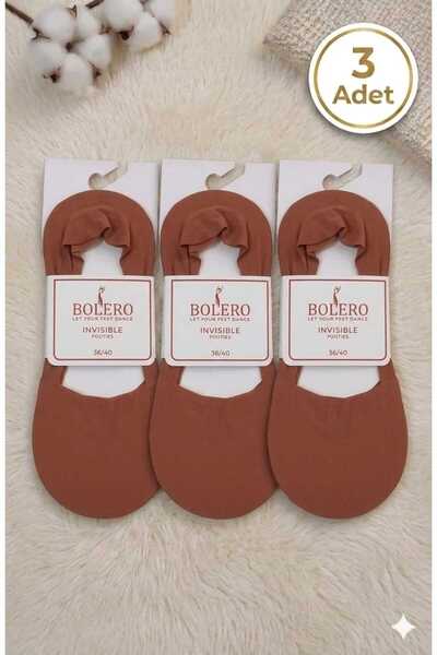 Funny Life Bolero 3-Piece Laser Cut Invisible Ballerina Socks Set - Cotton, N...