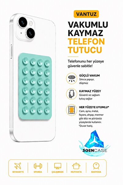 3GEN CASE Cep Telefonu Tutucu Vantuz Vakumlu Kaymaz Tüm Telefonlar ile Uyumlu...