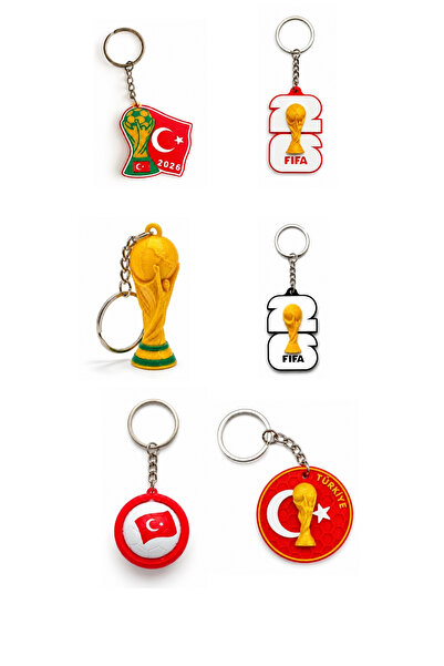 ONRSTORE Football Themed Collectible Keychain Set of 6 Metal Keychains with F...