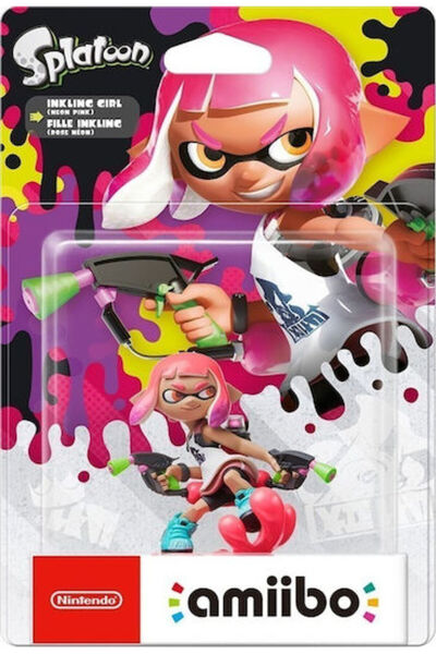 Nintendo Amiibo Splatoon Inkling Κορίτσι Νέον Ροζ Φιγούρα Χαρακτήρα για WiiU