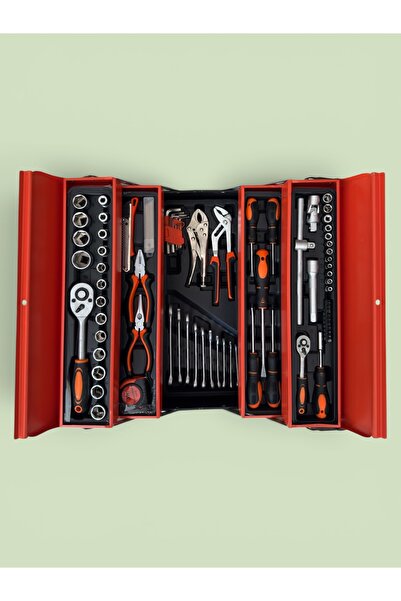 Servet HIRDAVAT 85 PCS Çok Amaçlı Profesyonel Metal Takım Çantası