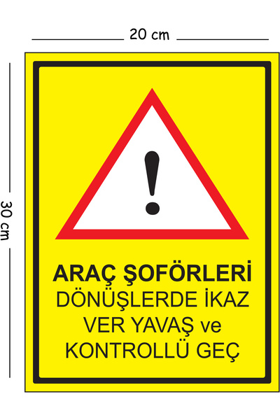 Mayeka Metal Car Drivers Caution: Slow and Controlled Passing on Curves 20X30...