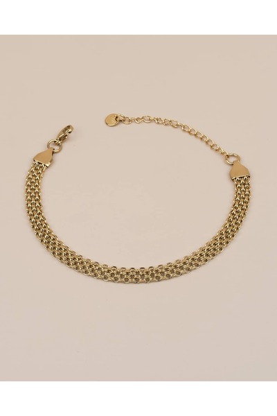 Portakal Esintisi Ardovelle Fine Wicker Chain Steel Bracelet