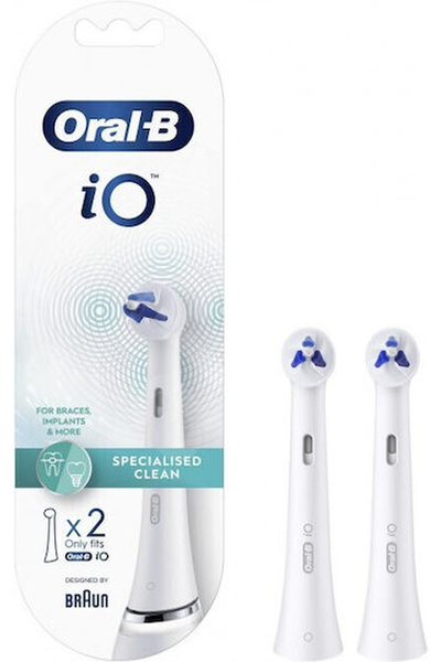Oral-B iO Ειδικές Ανταλλακτικές Κεφαλές Βούρτσας Καθαρισμού 2 τεμάχια - Καθαρ...