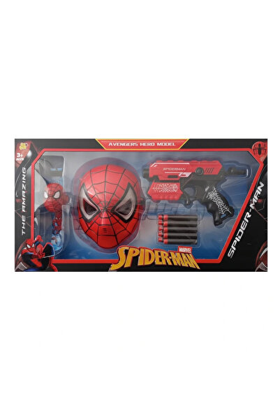 SPIDERMAN Kutulu Örümcek Adam Saat ve Sünger Atan Tabanca Set