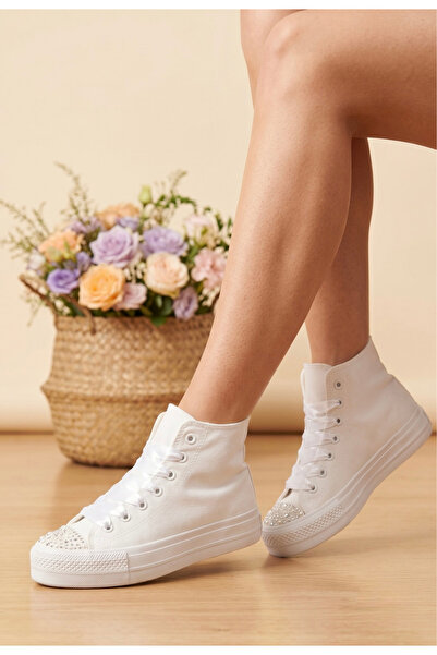 HYS SHOES Sports Evening Dress Shoes White Bridal Sneakers High Ankle Wedding...