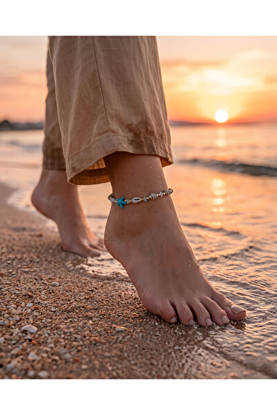 Eva Takı Store Sea Shell Star Anklet Colorful Anklet