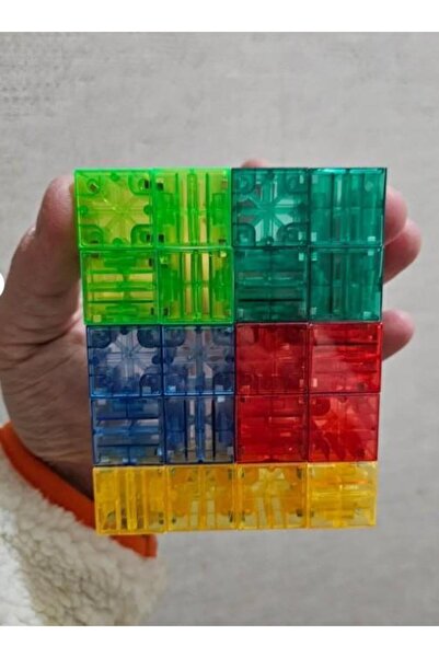 NW NessiWorld Sh59838 Magnetic Cube Building Block Set 64 Pieces