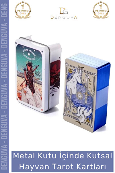 Denguva #Tarot Beyaz Numen Tarot Teneke Metal Kutu Kutsal Hayvan PDF Kılavuzu...