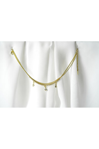 YSX JEWELRY Zirkon 3 Taşlı Su Yolu Çift Sıra Çelik Halhal (Kararmaz/Paslanmaz)