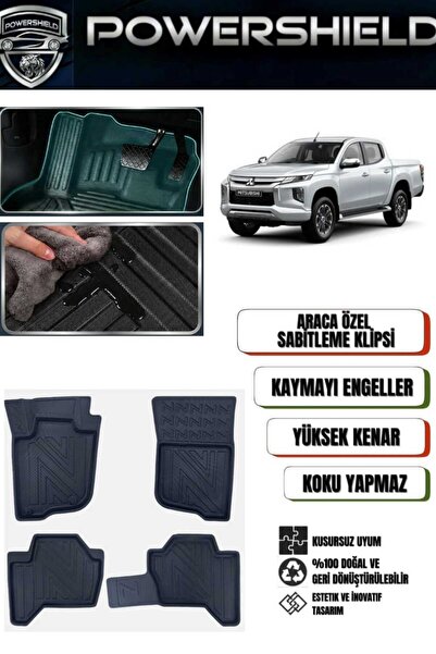 POWERSHIELD Mitsubishi L200 2019 Sonrası Uyumlu Araca Özel Premium 5D Havuzlu...