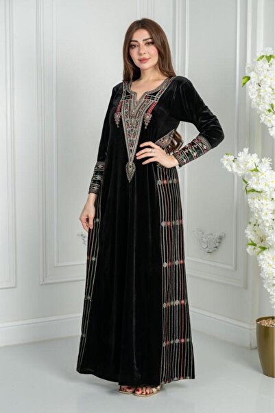 riva fashion جلابيه مخمل تراثي اسيل
