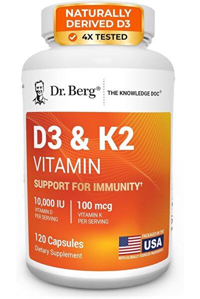 Dr. Berg Nutritionals Dr. Berg Maximum Strength 7-in-1 Vitamin D3 K2 Zinc 10,...