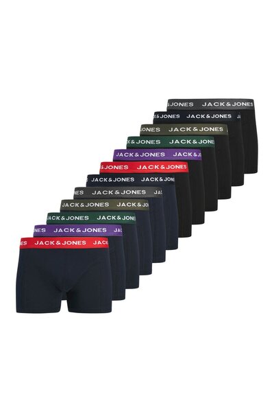 Jack & Jones JACK&JONES Herren Boxershorts, 12er Pack - JACKYLE SOLID TRUNKS,...