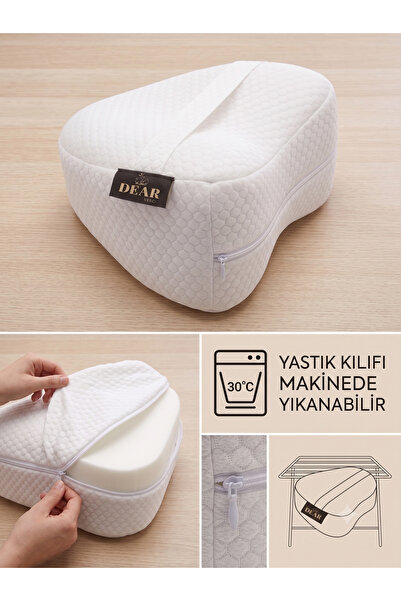 Dear Visco Ortopedik Diz Yastığı Omurga Destekleyici Yastık Visco Hamile Yastığı Memory Foam Bacak Yastığı