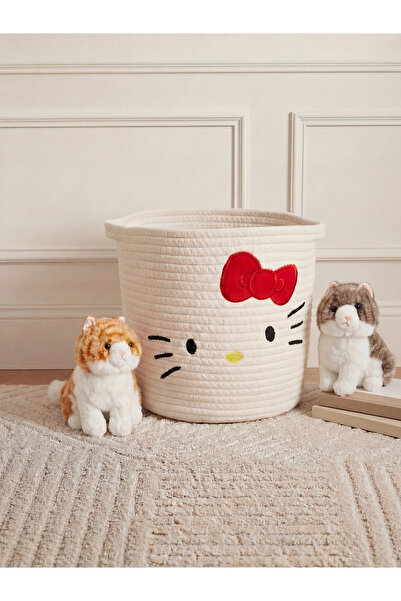 LC Waikiki Плетена кошница за организиране на вещи с принт Hello Kitty