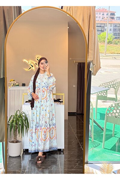 Gizem Karademir Boutique Renkli Desenli Elbise