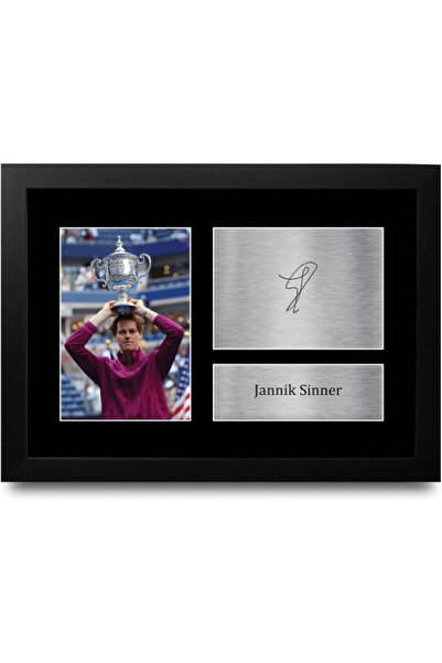 HWC Trading Jannik Sinner Gifts Printed Signed Autograph Picture for Tennis M...