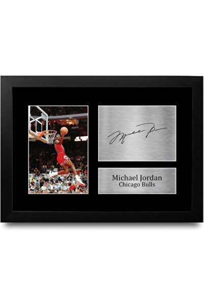 HWC Trading FR Michael Jordan Gift Signed FRAMED A4 Printed Autograph Chicago...