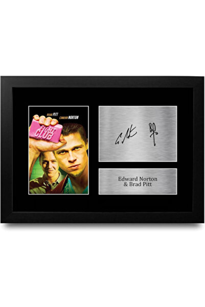 HWC Trading FR A4 Edward Norton & Brad Pitt Fight Club Gifts Printed Signed A...